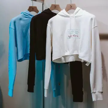 FR2 월도 크롭 후드티 블랙