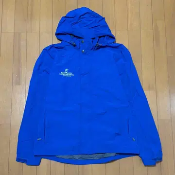 [ 블루 ] 랜즈 엔드 후드 부착 나일론 자켓 L 마운틴 파카