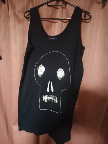 mystic 조리 로저 스컬 디자인 빅 실루엣 탱크탑