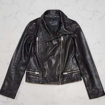 올세인츠 라이더 자켓 더블 램 가죽 BIKER EU36