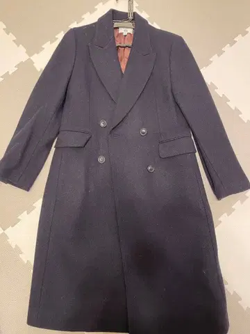 [ 미사용 ] 유니클로 INES 네이비 체스터 코트 M 사이즈