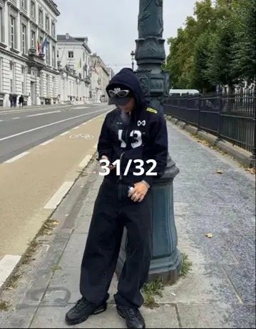 GAP 슈퍼 배기 데님 블랙 31/32