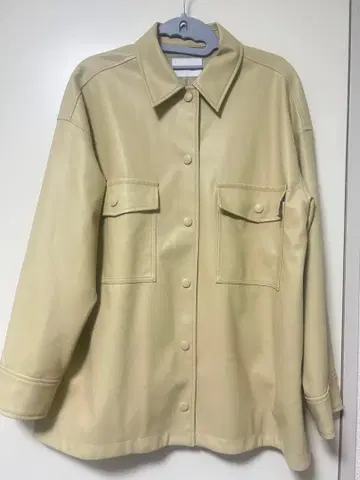 BEAUTY&YOUTH 베이지 가죽 셔츠 자켓