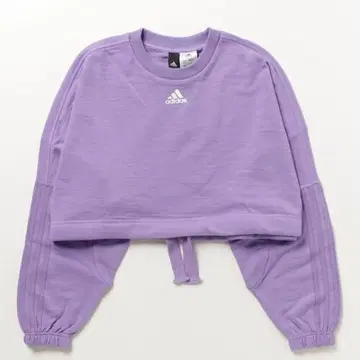아디다스/크롭 맨투맨/퍼플/여성용/L 사이즈