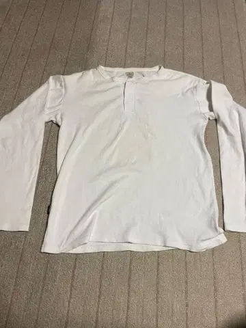 AVIREX 화이트 긴팔 셔츠 X-LARGE