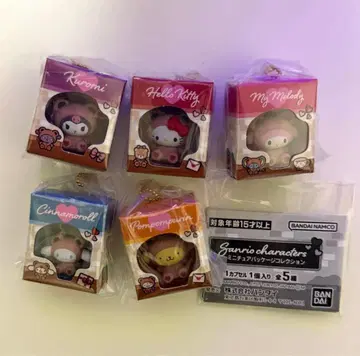 산리오 캐릭터즈 미니어처 패키지 컬렉션 컴플리트 전 5종 2