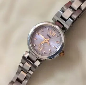 SEIKO 여성 손목시계 실버 핑크