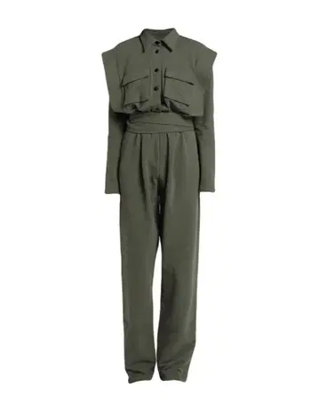 1회 사용 JIJIL 올리브 그린 셋업 팬츠