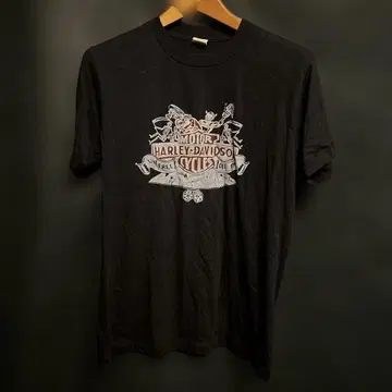 Harley-Davidson 빈티지 T셔츠 M 블랙 스컬