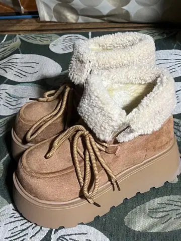 통굽 어그 부츠 브라운 ZOZOTOWN