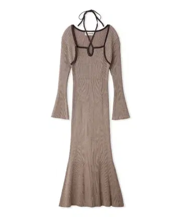 LILY BROWN 라메 리브 니트 원피스