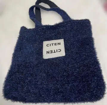 CITEN 로고 토트백 네이비