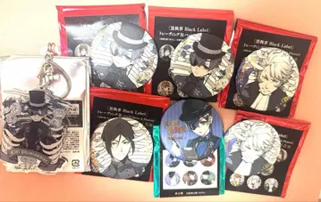 흑집사전 BLACK LABEL 아크릴 키링 캔뱃지