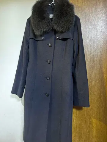 여성용 캐시미어 100% 코트 퍼 포함