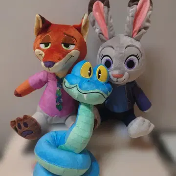 주토피아2 L 봉제 인형 닉 주디 게리 3체 세트