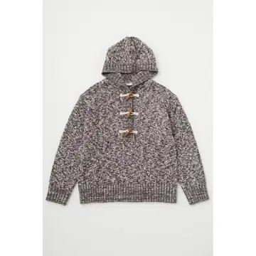 MOUSSY 토글 후드 니트 후드