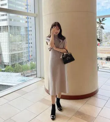 ANAYI 아나이 36 메리노울 앙상블 니트 원피스