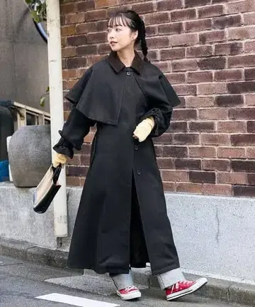 FREAK'S STORE 울리 2way 케이프 스텐카라 코트