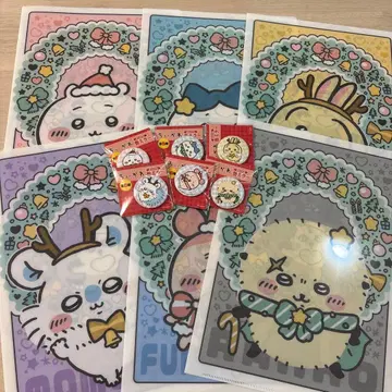 치이카와 (먼작귀) 세븐일레븐 클리어 파일 캔 거울 6세트