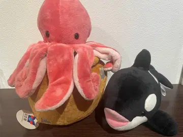 [ 문어와 범고래 ] 생물 봉제 인형 세트