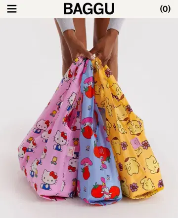 BAGGU 헬로키티&프렌즈 스탠다드 3종 세트 에코백