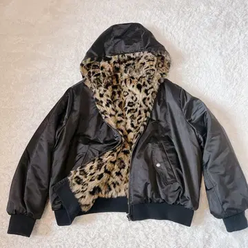 아카이브 그런지 리버서블 퍼 블루종