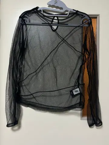 BEAMS RBS 블랙 메쉬 긴팔 셔츠