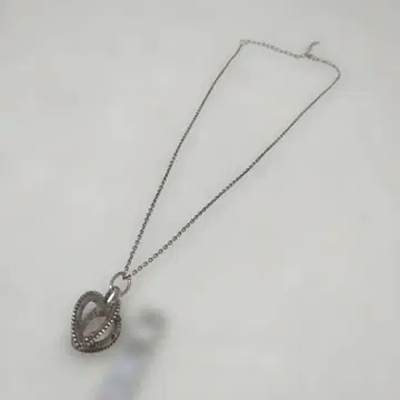 실버 입체 하트형 펜던트 목걸이 여성용