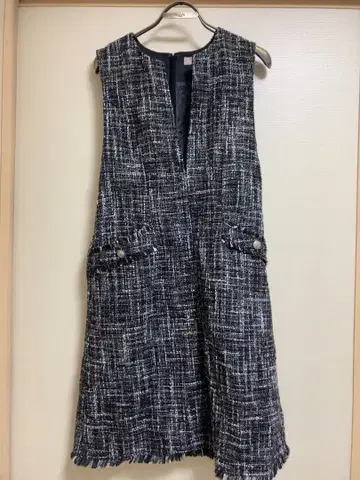 JUSGLITTY 라메 트위드 미니 점프 스커트 0