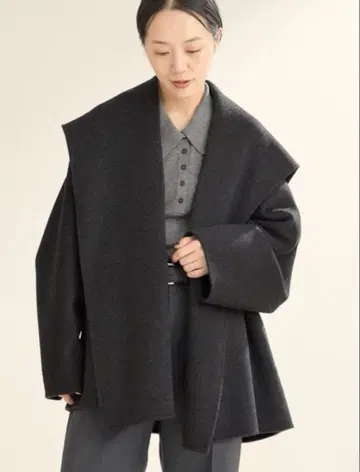 Plage 해밀턴 DRAPE MIDDLE 코트 38 그레이