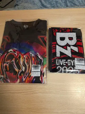 B'z LIVE-GYM 2025 티셔츠 L 사이즈 & 타월 세트 미개봉
