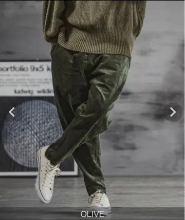 캄비오 CAMBIO 코듀로이 팬츠 올리브 카키