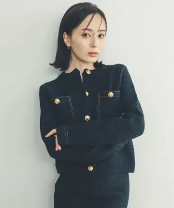 아뉴앙스 노카라 니트 자켓