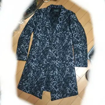 토네이도 마트 울리 레오파드 자카드 체스터 코트 L