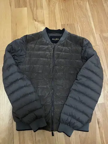 MOORER 가죽 다운 콤비 자켓 스웨이드 MA-1