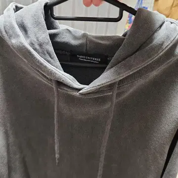 NANO UNIVERSE 그레이 후드 부착 후드티