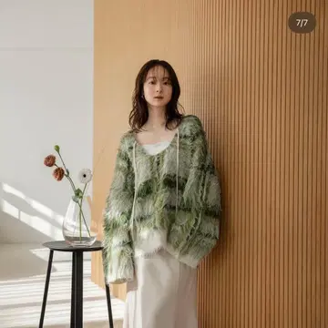 마이딜 미디얼 체크 셰기 니트 풀오버