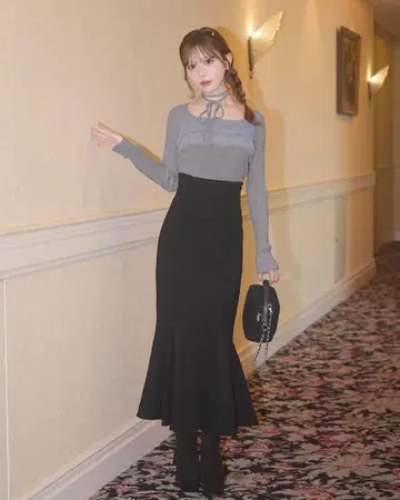 미셸 마카롱 어른의 슬림 레그 스커트