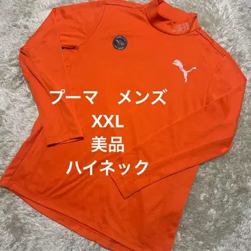 PUMA 골프 오렌지 긴팔 셔츠 남성용 사이즈 XXL