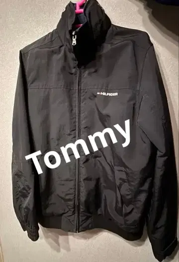 TOMMY HILFIGER 블랙 나일론 자켓 M