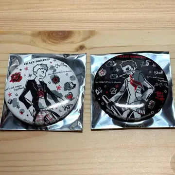 페르소나 5 산리오 콜라보 캔뱃지 사카모토 류지 스컬