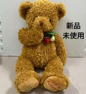 와일드 스트로베리 베어 L 사이즈 테디베어 마그넷 포함 크리스마스