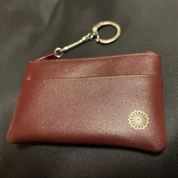 황궁 한정판 지퍼 달린 코인 케이스 동전 지갑 소가죽