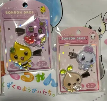 시즈쿠짱 모자 꽁지 드롭 앞머리 클립 2세트