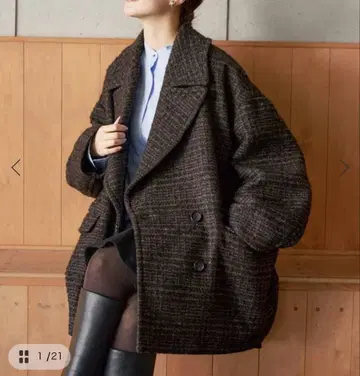 미사용 새상품 IENA LA TORRE 체크 코트