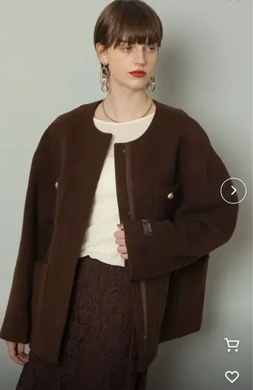 cadune 노카라 포켓 코트