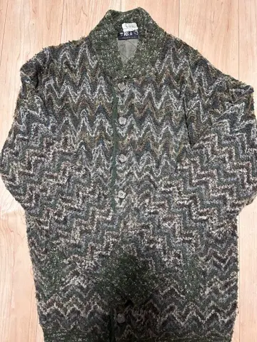 이탈리아제 지그재그 패턴 부클 울 자켓 Made in Italy