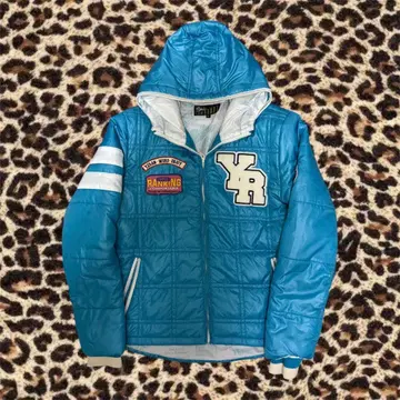 레어 y2k 헤이세이 갸루 남자 몽벨 스타일 펑크 다운 재킷 스카이블루