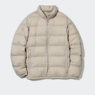 남성용 UNIQLO 유니클로 울트라 라이트 다운 자켓 내추럴 L