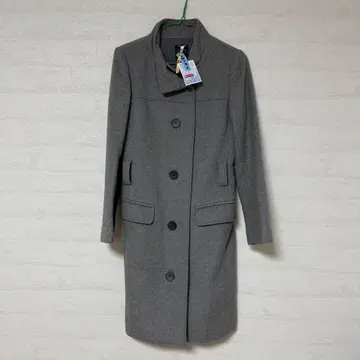 그레이 롱 코트 벨트 포함